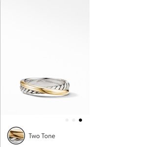 David Yurman Crossover Ring with 18k gold